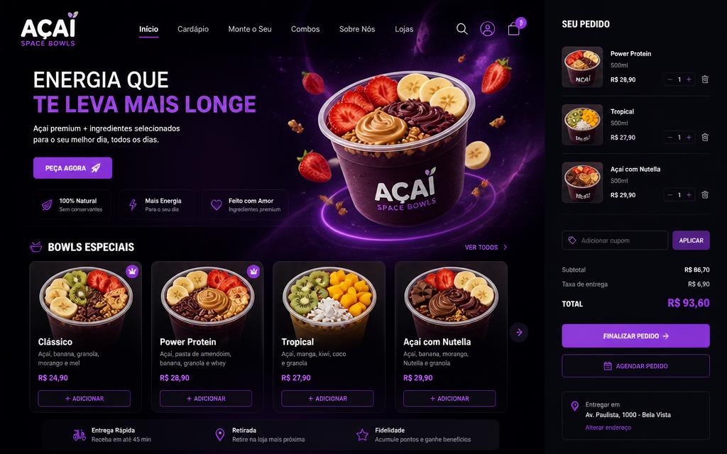 Prévia do projeto Açaí Space Bowls