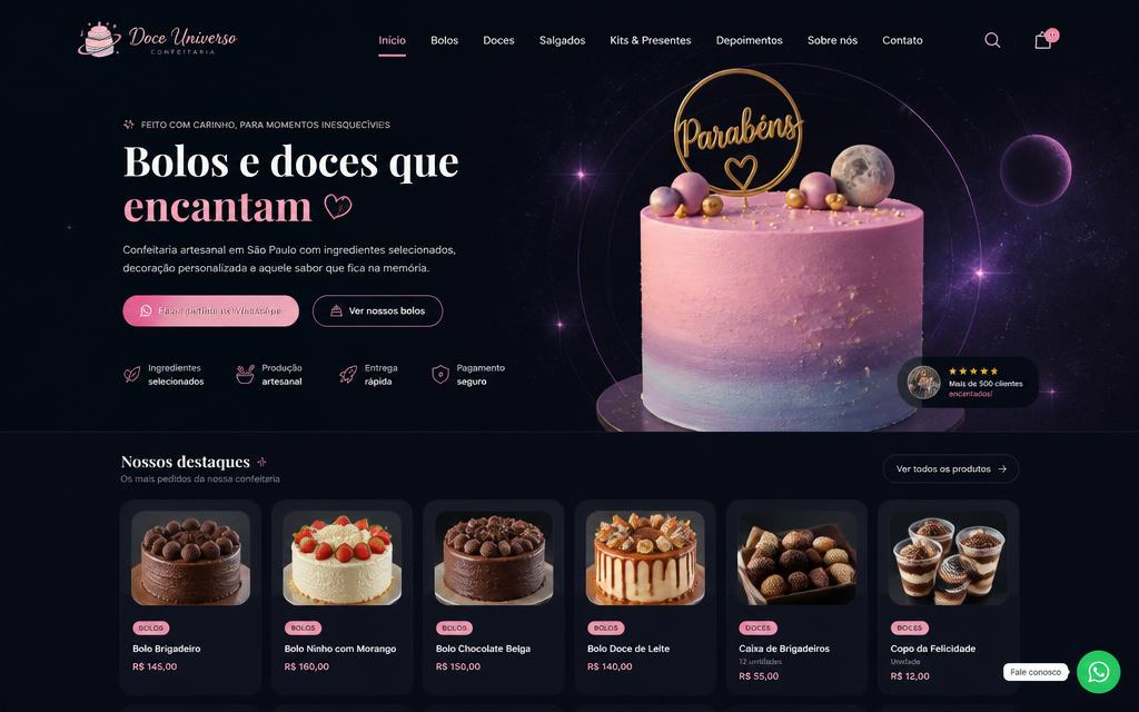 Prévia do projeto Doce Universo